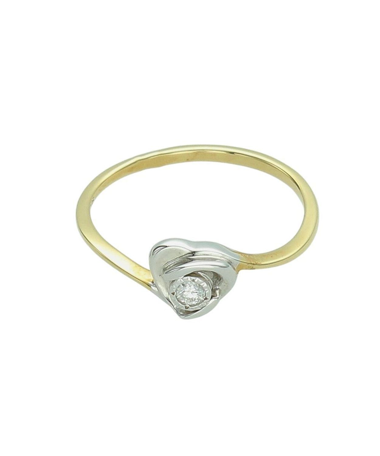 Pierścionek z Diamentem 0,05 ct Białe Złoto 585  Serce  KR 67301 Au.jpg